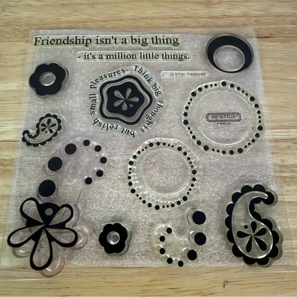 Close To My Heart Acrylix Decorative Stamps Set Spring & Simple Pleasures Lot